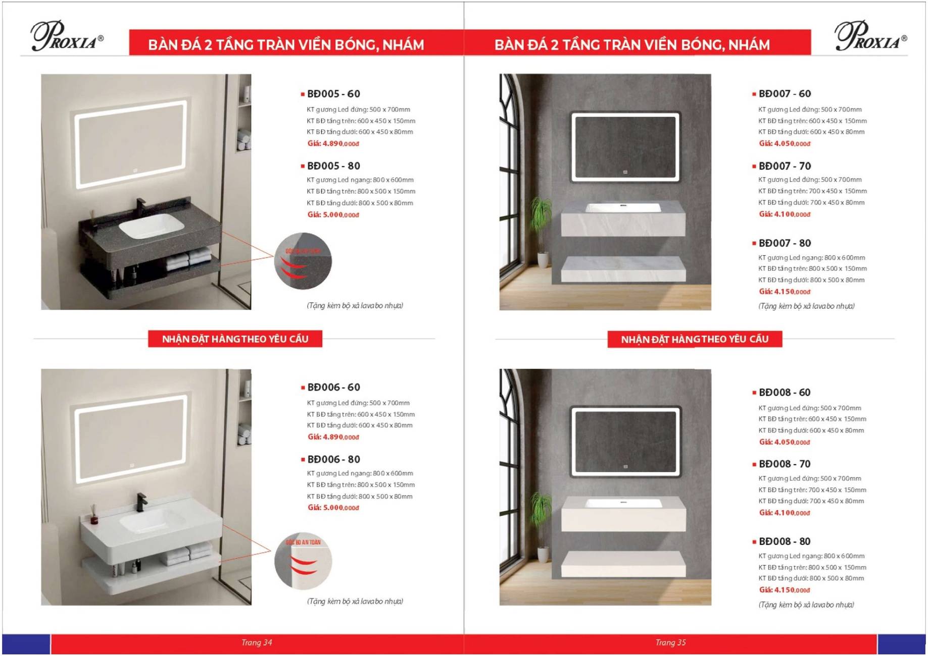 Thiết bị vệ sinh PROXIA Catalogue và Bảng giá mới nhất 2026 /Page 18